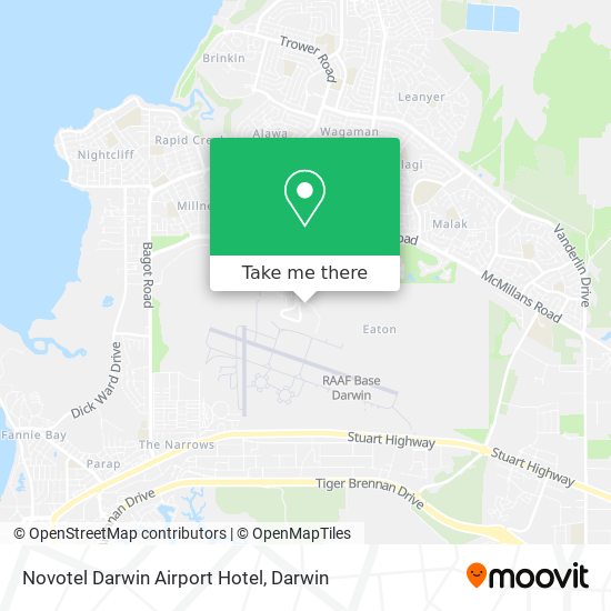 Novotel Darwin Airport Hotel map