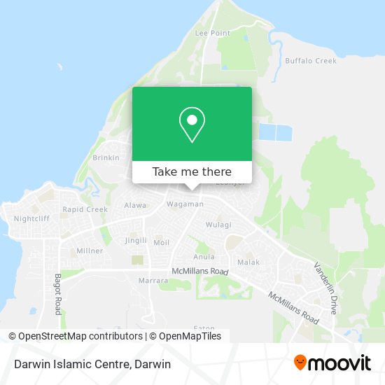 Darwin Islamic Centre map