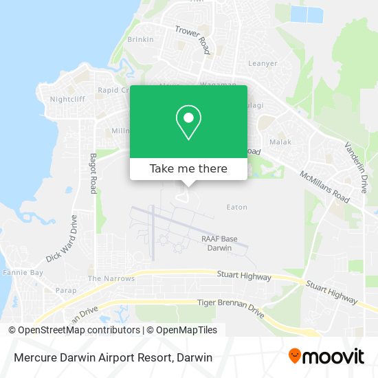 Mapa Mercure Darwin Airport Resort