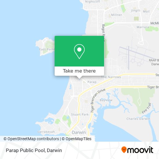 Parap Public Pool map