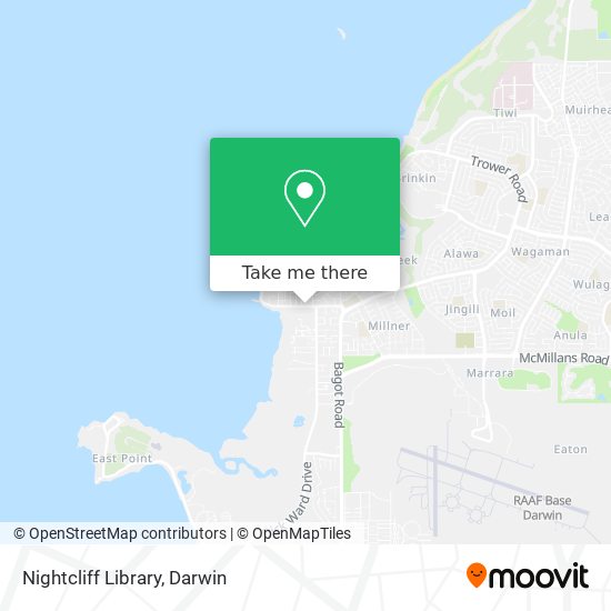Mapa Nightcliff Library
