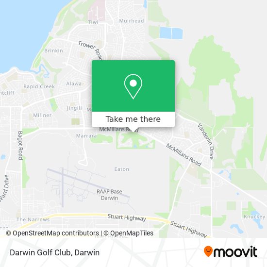 Darwin Golf Club map