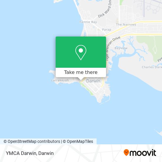 YMCA Darwin map