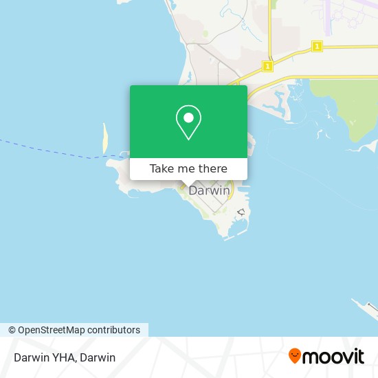 Darwin YHA map