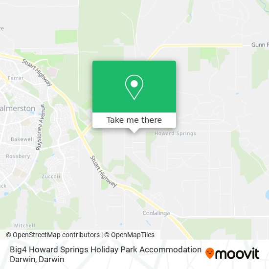 Big4 Howard Springs Holiday Park Accommodation Darwin map