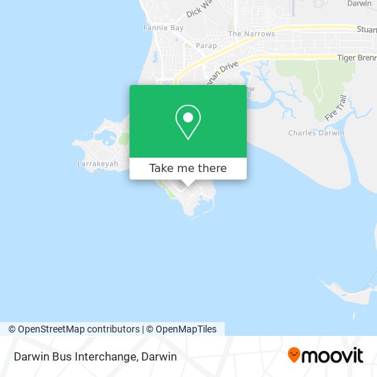 Darwin Bus Interchange map