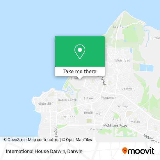 International House Darwin map