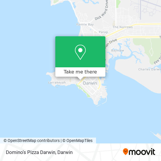 Domino's Pizza Darwin map