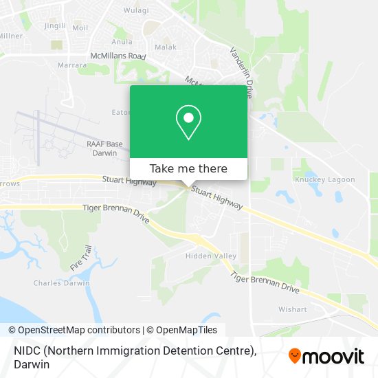 NIDC (Northern  Immigration Detention Centre) map