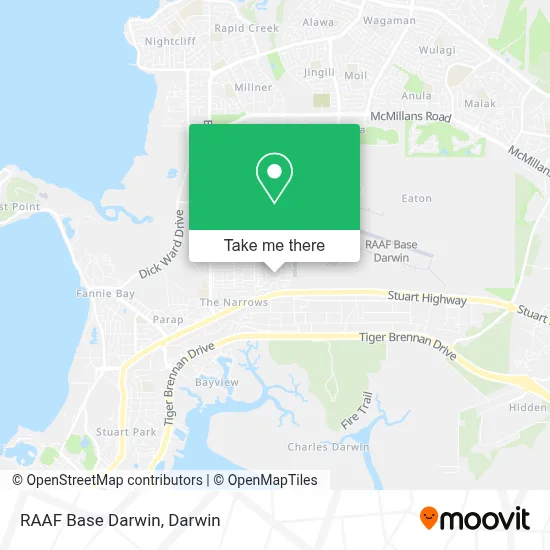 Mapa RAAF Base Darwin