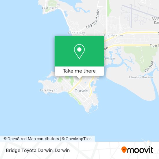 Bridge Toyota Darwin map
