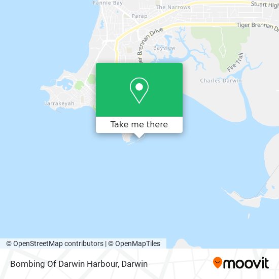 Bombing Of Darwin Harbour map