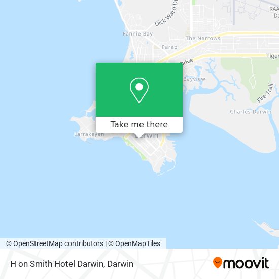 H on Smith Hotel Darwin map