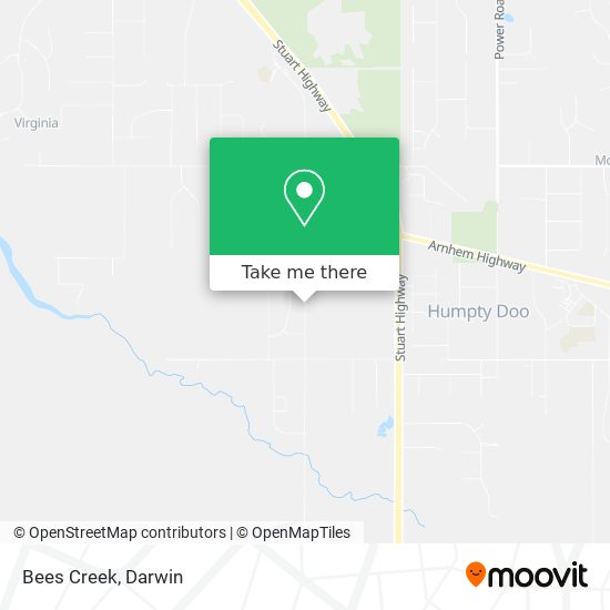 Bees Creek map