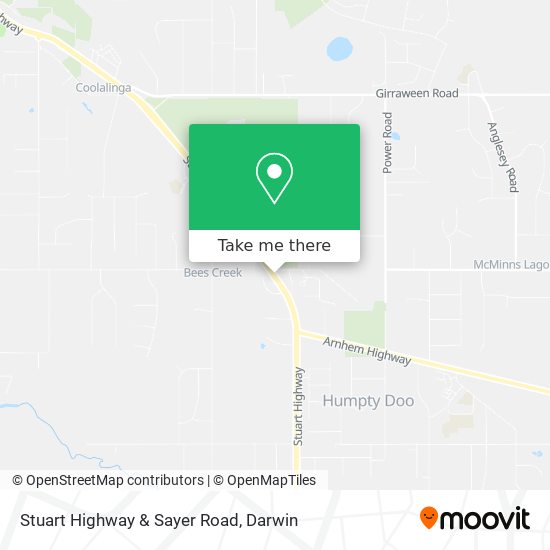 Stuart Highway & Sayer Road map