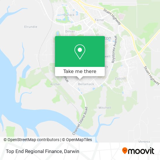 Mapa Top End Regional Finance