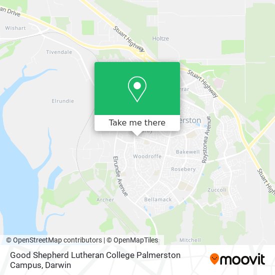 Mapa Good Shepherd Lutheran College Palmerston Campus