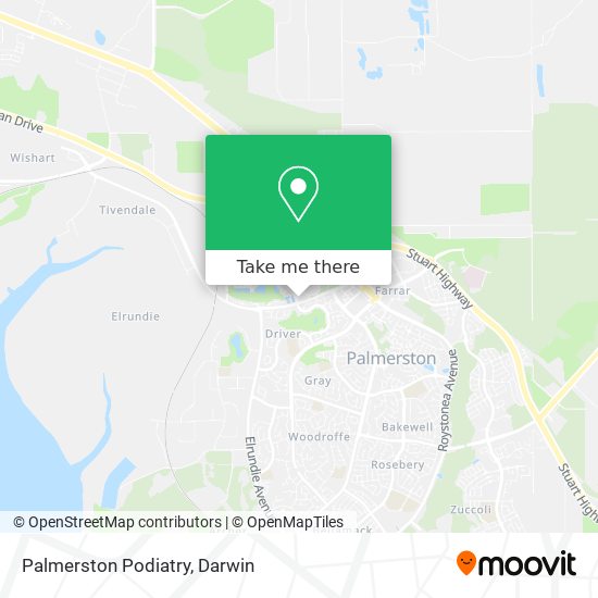 Palmerston Podiatry map