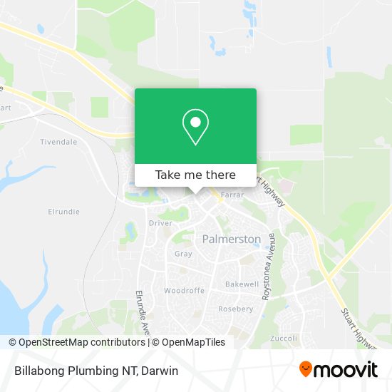 Mapa Billabong Plumbing NT