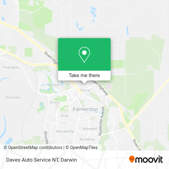 Mapa Daves Auto Service NT