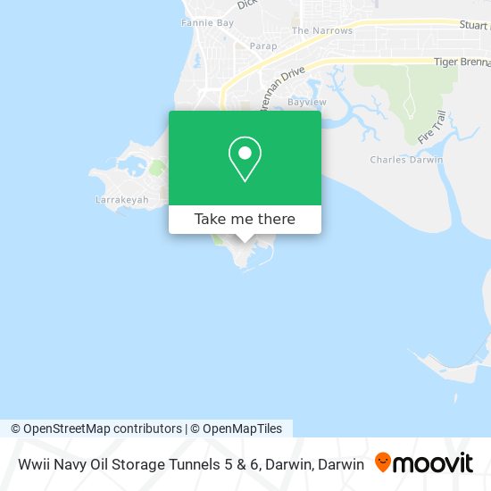 Mapa Wwii Navy Oil Storage Tunnels 5 & 6, Darwin