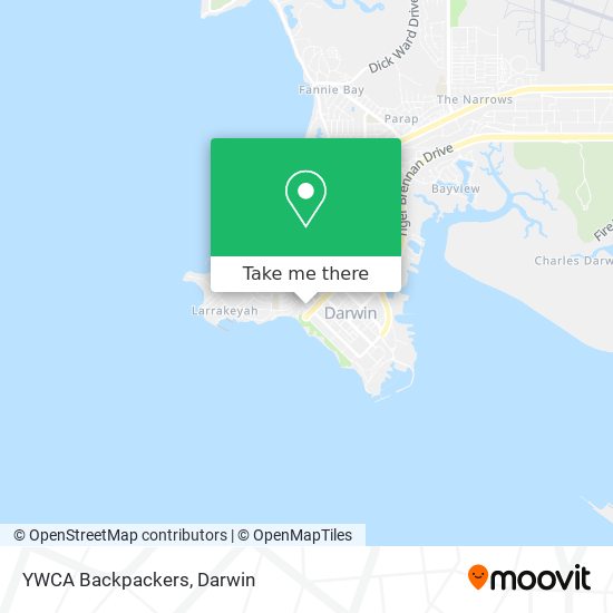 YWCA Backpackers map