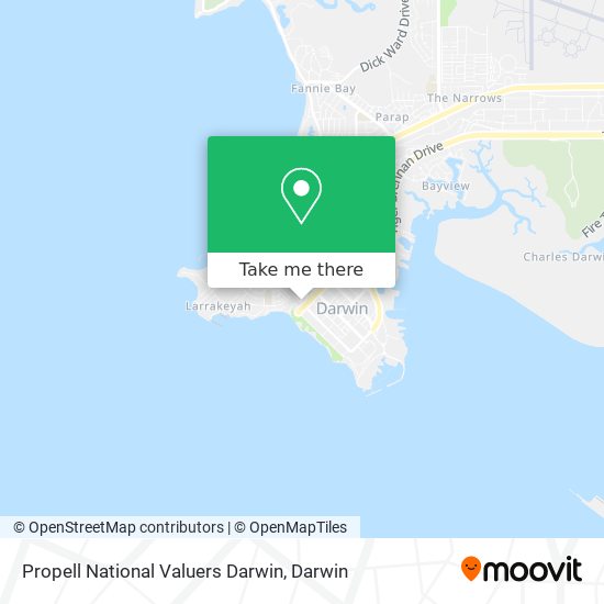 Mapa Propell National Valuers Darwin