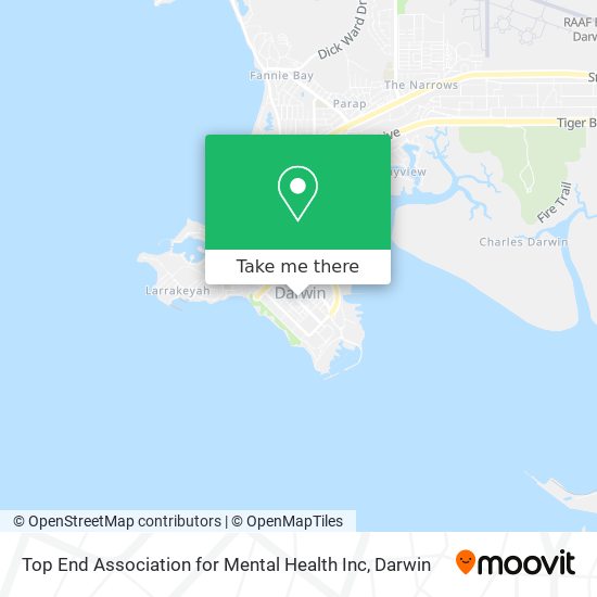 Top End Association for Mental Health Inc map
