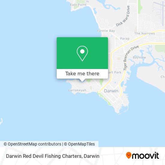 Darwin Red Devil Fishing Charters map