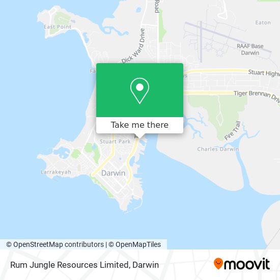 Mapa Rum Jungle Resources Limited