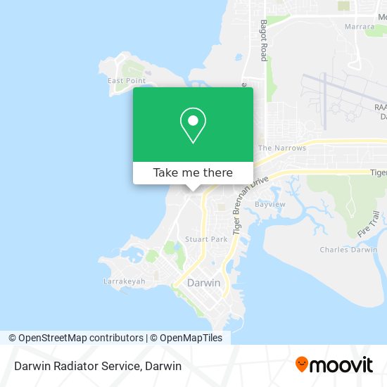 Darwin Radiator Service map