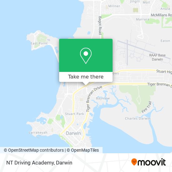 NT Driving Academy map