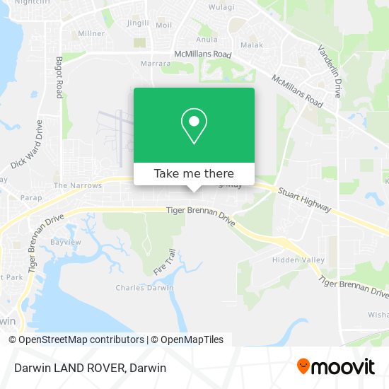 Darwin LAND ROVER map