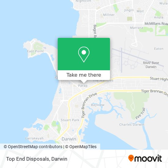 Mapa Top End Disposals