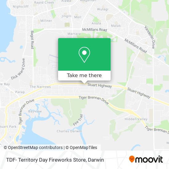 Mapa TDF- Territory Day Fireworks Store