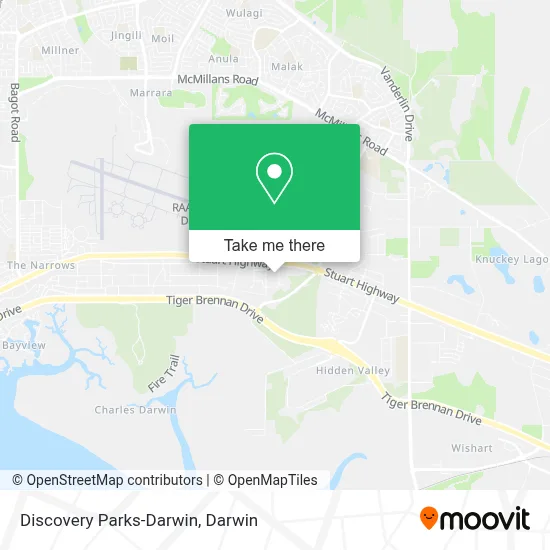 Mapa Discovery Parks-Darwin