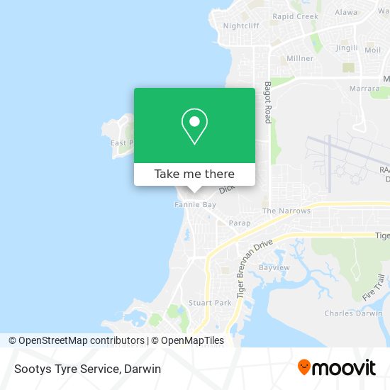 Sootys Tyre Service map