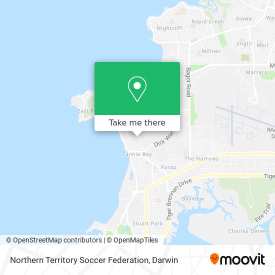 Northern Territory Soccer Federation map