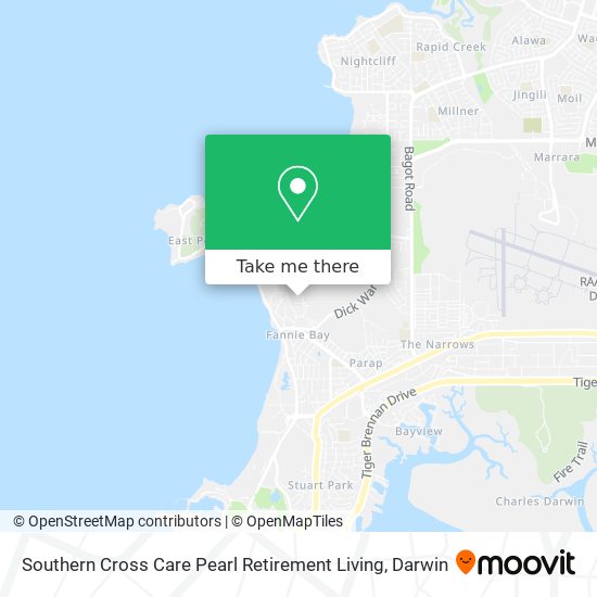Southern Cross Care Pearl Retirement Living map