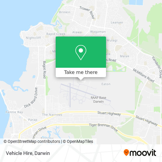 Vehicle Hire map