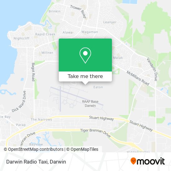Darwin Radio Taxi map