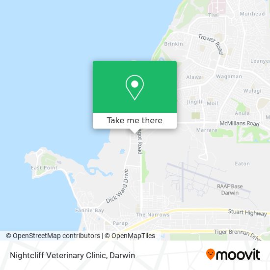Mapa Nightcliff Veterinary Clinic