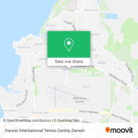 Darwin International Tennis Centre map