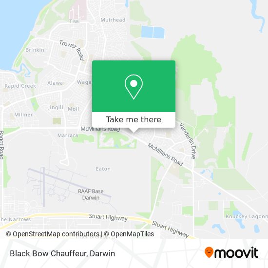 Black Bow Chauffeur map