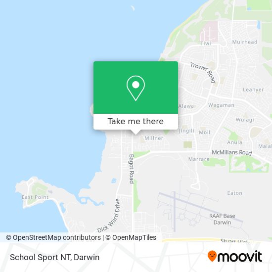 School Sport NT map