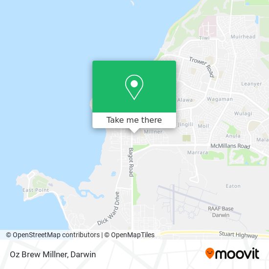 Mapa Oz Brew Millner