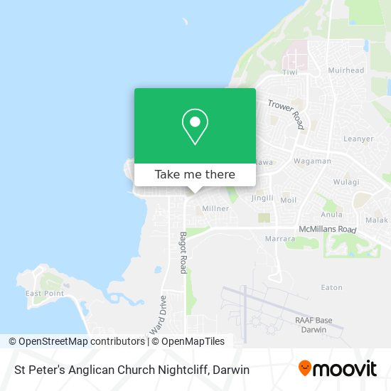St Peter's Anglican Church Nightcliff map
