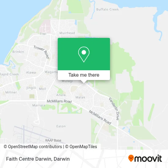 Mapa Faith Centre Darwin