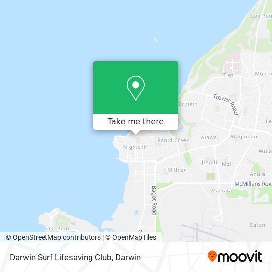 Darwin Surf Lifesaving Club map
