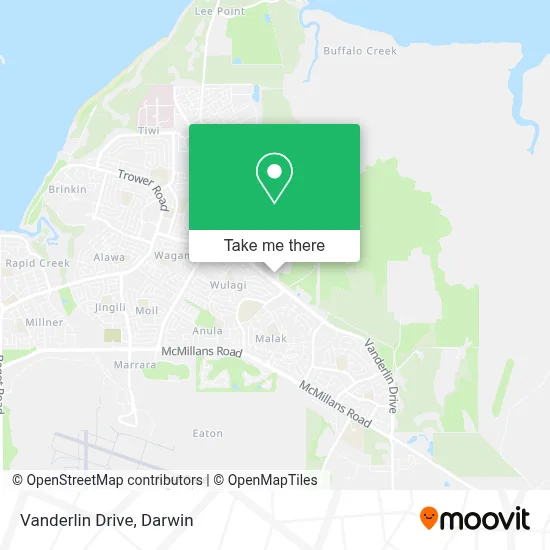 Mapa Vanderlin Drive